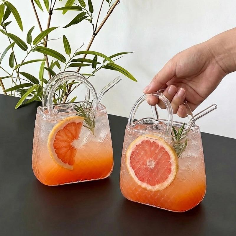 Funny Cocktail Glasses Cups Creative Diamond Handbag Glass Cup Party Cold Drink Cup Juice Glass Cups Restaurants Tools