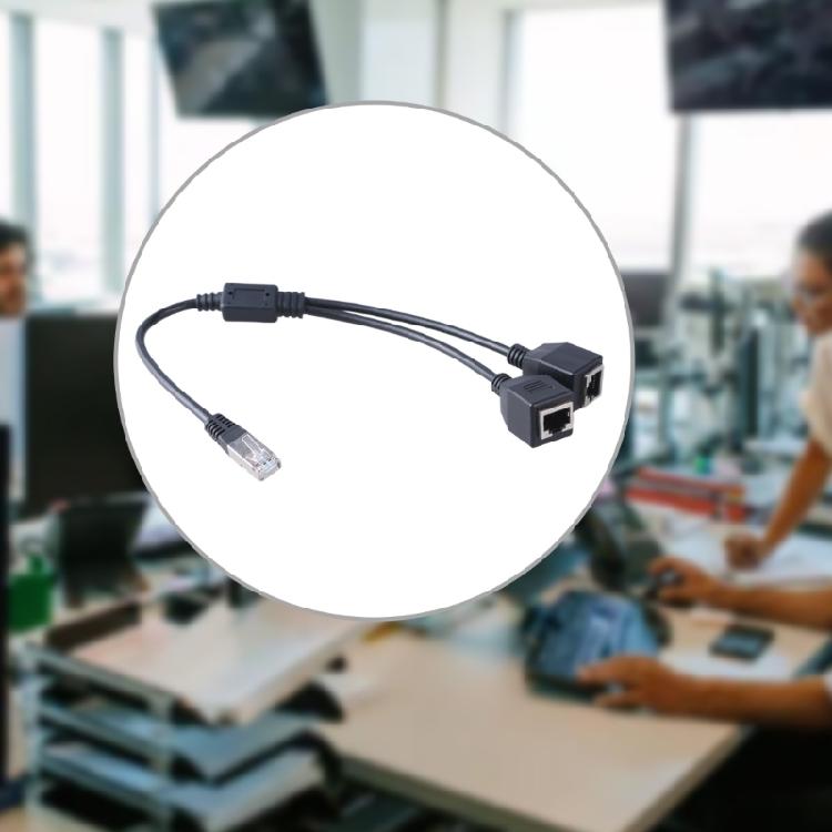 Multiple Device RJ45 LAN Networking Splitter 1 Male To 2 Female Y Adapter Cable Ethernet Extension Cable