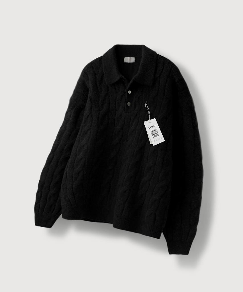 MOOD INSIDE Heavy Steady Cable Collar Knit_4 Colors