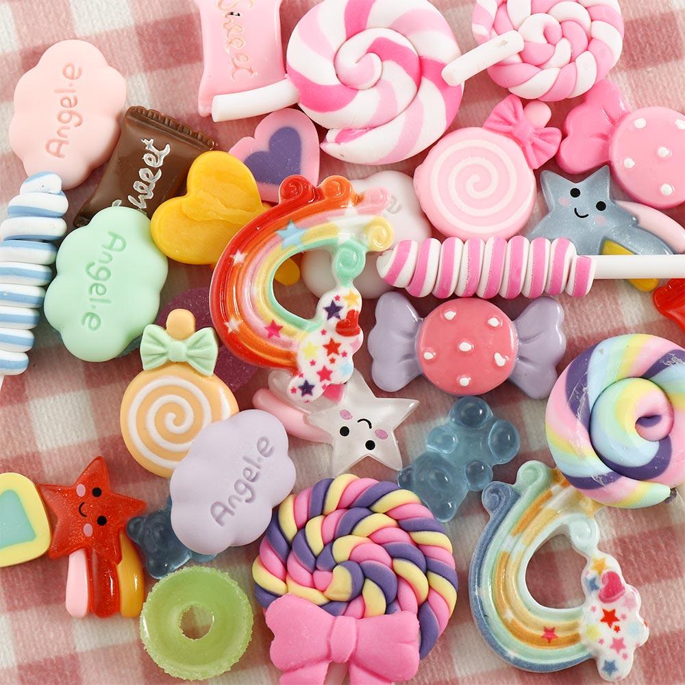 Pcs Candy Charm Kawaii Crafts Gifts Nail Decoration Scrapbooking Supplies Slime Charms Phone Charm
