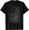 Camo American Flag Deer Hunter Hunting Graphic Tee Unisexs Cotton TShirt