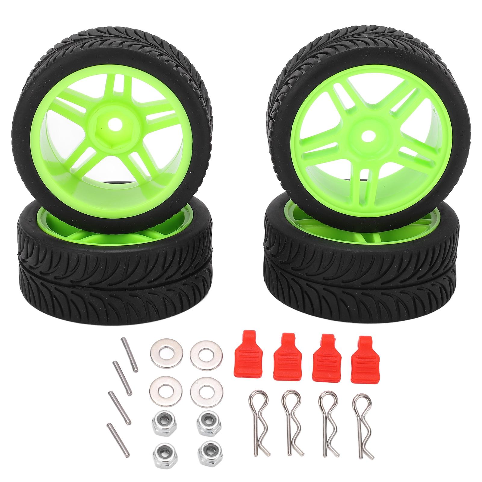 

4Pcs set 65mm Pentagram Leaf Tires RC Car Upgrade Parts for Wltoys 1440011 14 Off Road Vehicle зелений