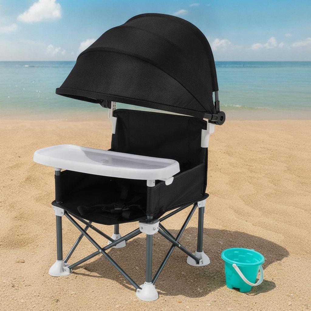 High Chair with Tray Lightweight Foldable Compact Feeding Seat for Infant, Toddlers,