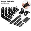 New 1Pcs Durable 90 Degree Angle Bracket Stainless Steel L-shaped Corner Stand Holes Fixed Mending Plate Furniture Hardware