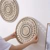 2025 Trend Woven Wall Decorative Round Handcrafted Rattan Wicker Hanging Plate Basket Home Decoration