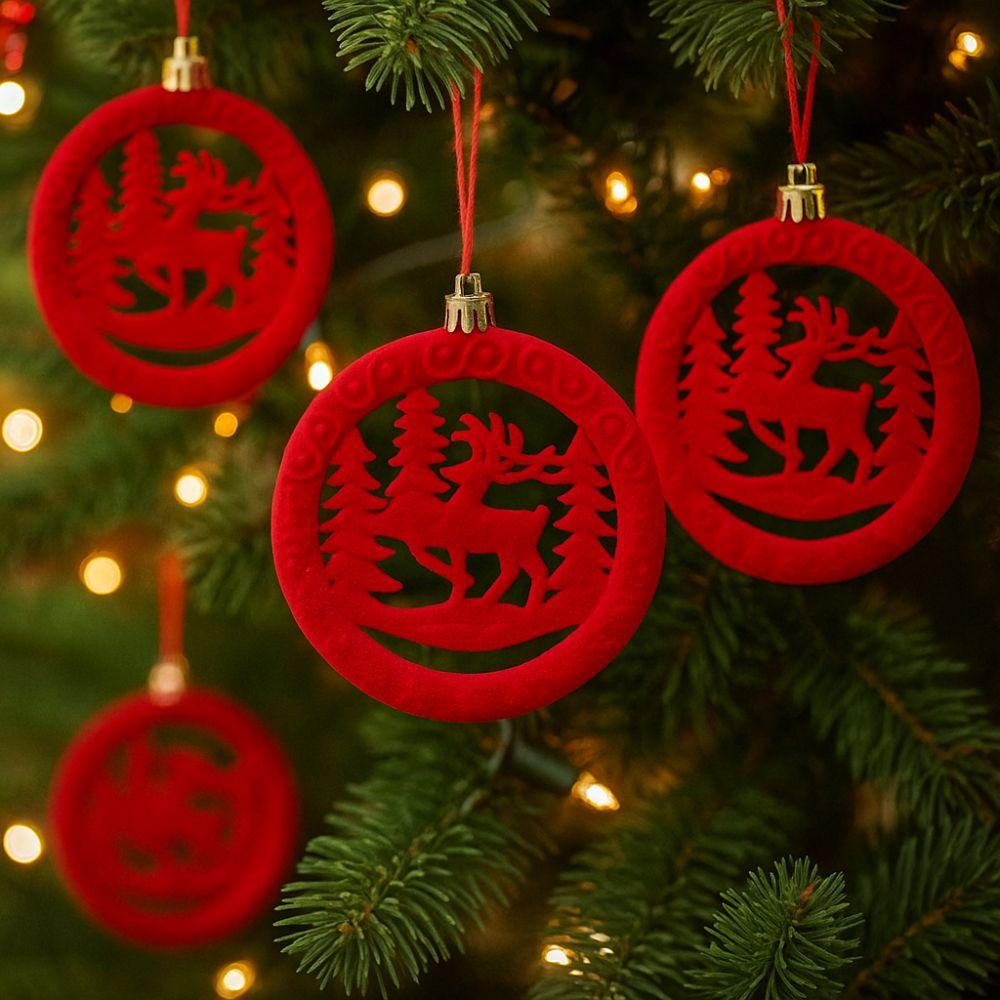 3ks Roztomilá vločkovaná vánoční přívěsek Nerozbitné vánoční dárkové ozdoby Hotel Nákupní centrum