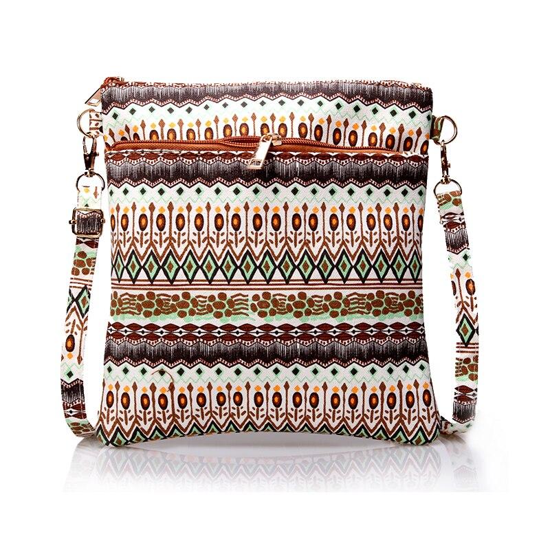 

Женская повседневная парусиновая сумка с цветочным принтом, женская маленькая сумка через плечо для женщин, кошелек-клатч с клапаном коричневый