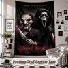 Custom Tapestry Wall Hanging, Saw Billy the Puppet Personalized Name Text Home Wall Decor