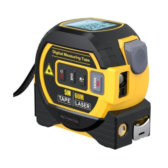 3 in 1 Lasers Tape Measure Digital Measuring Tape with High Precision LCD Display Long