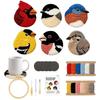 Soft Bird Coasters Punch Needle Kit Handmade Bird Coaster Kit Embroidery Coaster Kit  for Beginners