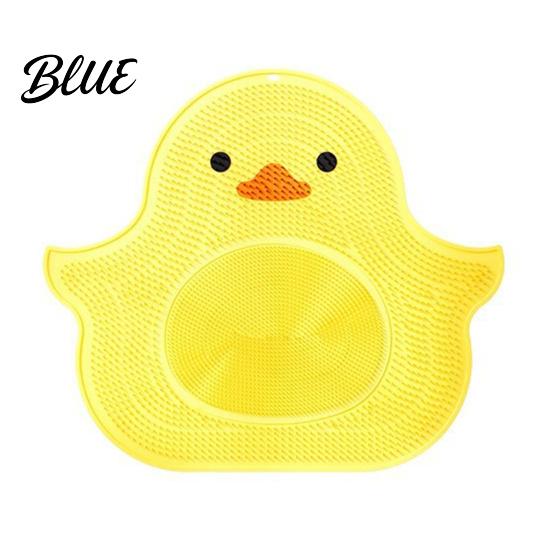 Health Feet Care Silicone Safe Little Yellow Rub Mat Tool Foot Duck Design Anti-Slip Suction