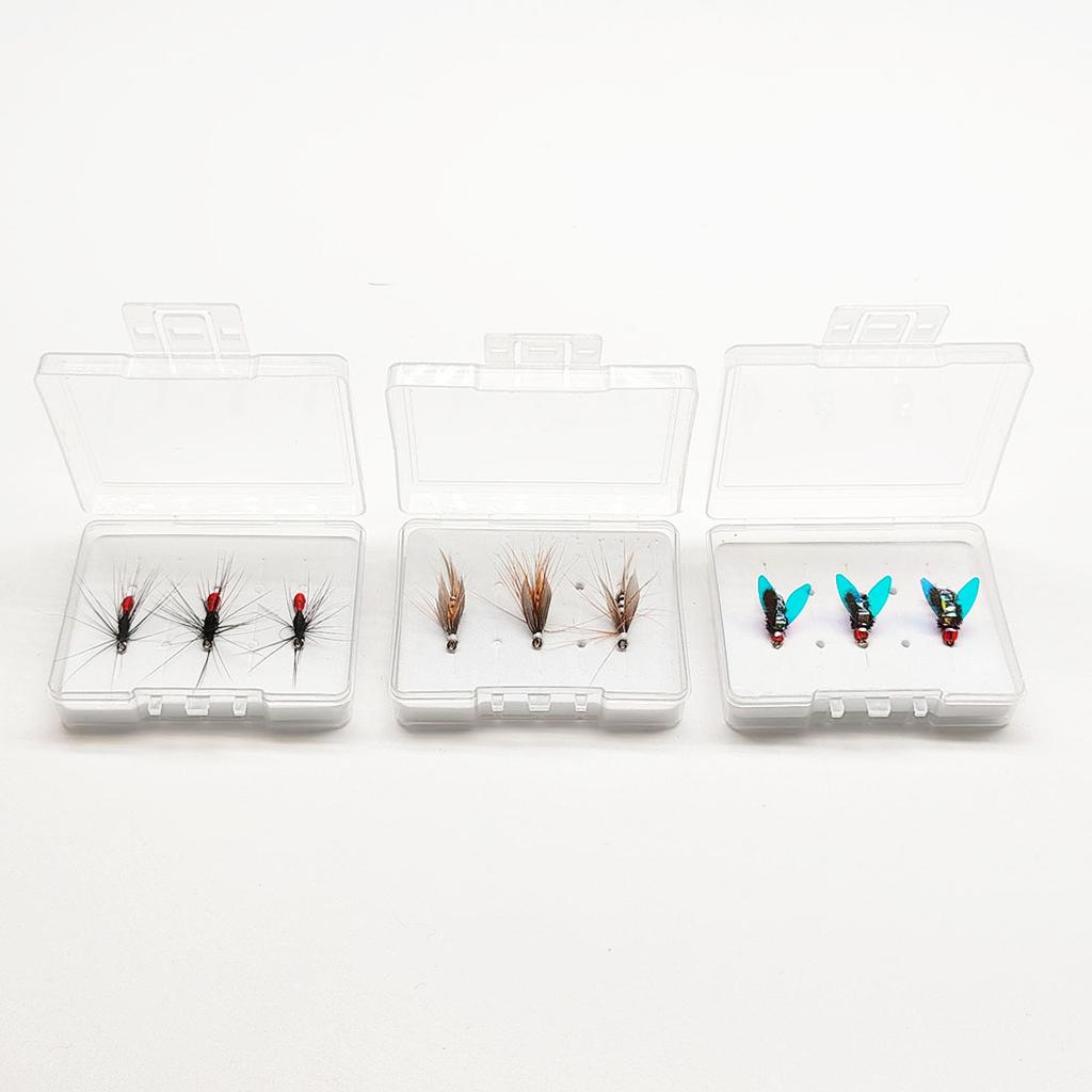3Box Bundle(Total 9Pcs Flies)- Fly Fishing Flies Artificial Wet Flies Bait for Trout/Bass Artificial Nymphs Bait Fish Bait