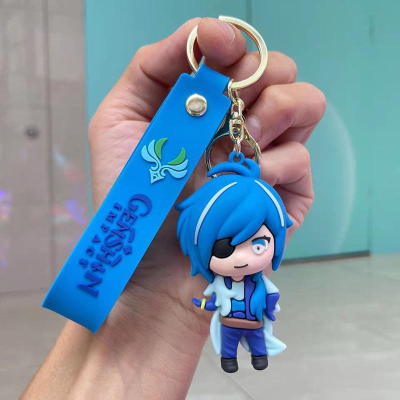 Genshin Impact And Naruto Silicone Keychain Figurine Collectible For Anime Fans