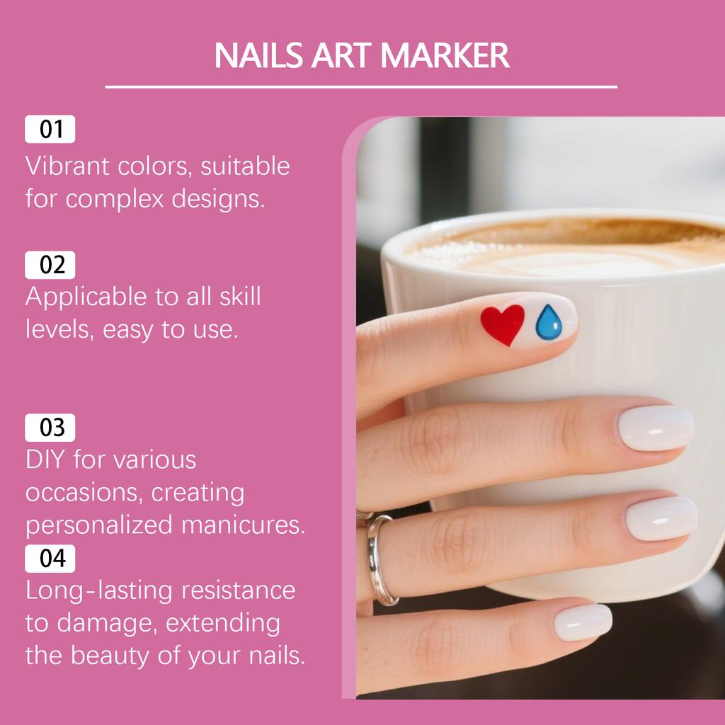 The Artistic Pen Features Bright Colors, Is Easy To Handle, Suitable For DIY In Various Occasions,, Resistant To Damage, Water And Fading.5ML