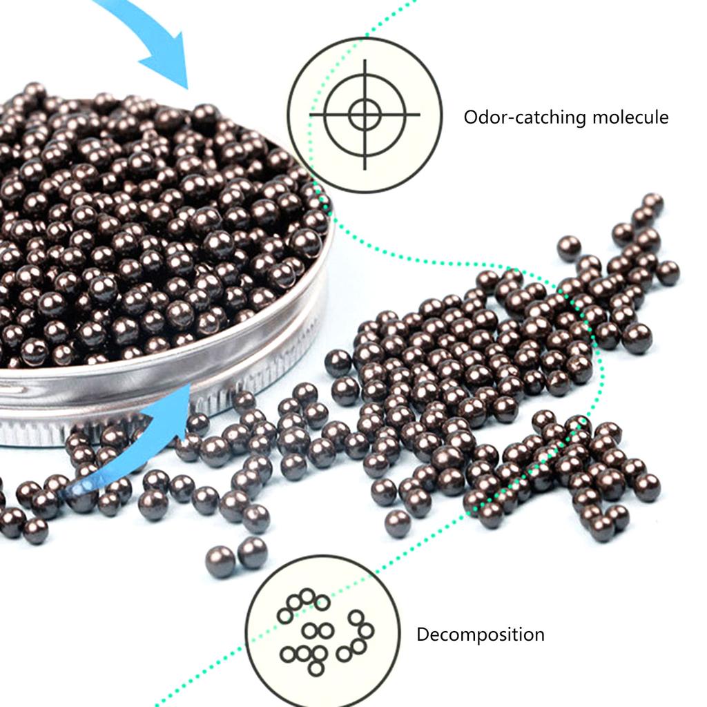 Katzen Deodorant Perlen für Zuhause mit Natürlicher Aktivkohle Kätzchen Geruchsneutralisierende Perlen Langanhaltender Streu Deodorizer