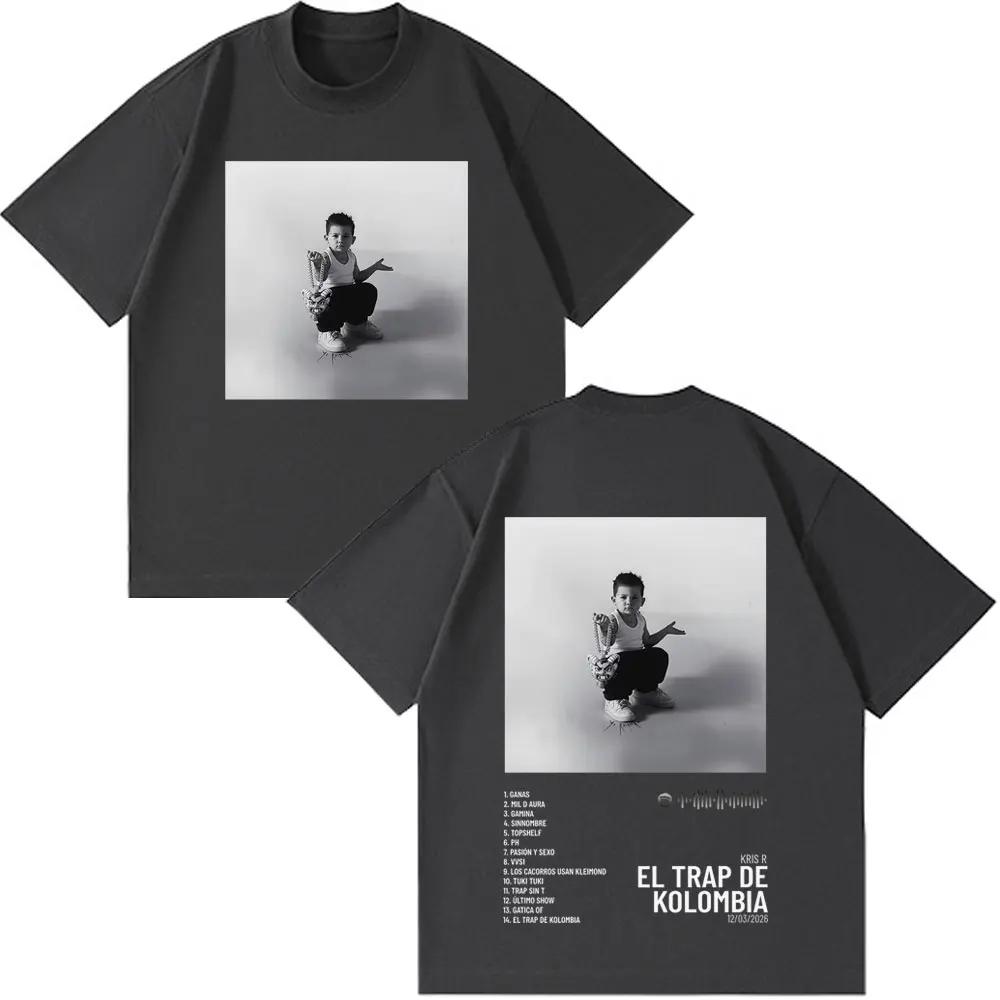 Rapper Kris R New Album 2026 Print Tshirt Unisex Women Vintage Hiphop Tshirts Summer Loose Casual Cotton Oversized Tshirts