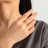 Cazador Beach Sea Wave Rings for Women Men Stainless Steel Adjustable Couple Rings Party Jewelry Birthday Gift Summer 2025 Trend