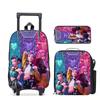 Series School Bag Large Capacity Tie Rod Bag Burden Reduction Student Backpack Children'S Backpack Trailing Backpack