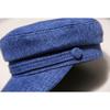 Women Men Cute Casual Outdoor Short Eaves Dome Cotton-flax Button Beret Hat Cap Unisex