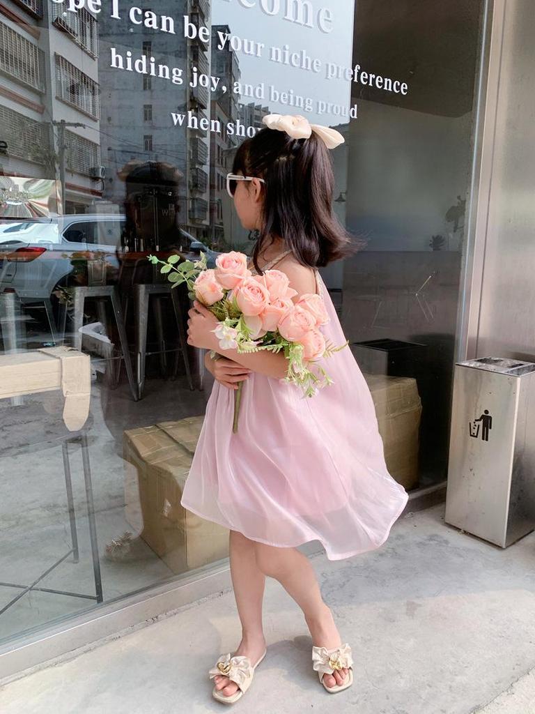 Summer 2023 Mother-Daughter Pearlescent Quicksand Princess Dresses – Fashionable Matching Evening Outfits