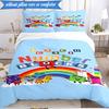 Number-Blocks Abenteuer 3er K-Pop Musikgruppe Bettwäsche-Set, Ideal für Schlafzimmer, Wohnheim, Inklusive Bettbezug und 2 Kissenbezügen, Fan-Geschenke