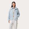 Li Ning Bequeme Lässige Minimalistische Stehkragen Reißverschluss Fleecejacke Damenjacken Wolkenblau AFDUD66-3