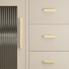 JOYLIFE Solid Brass Cabinet Pulls Modern Minimalist Handles French American Style Drawer Pulls for Wardrobe Kitchen