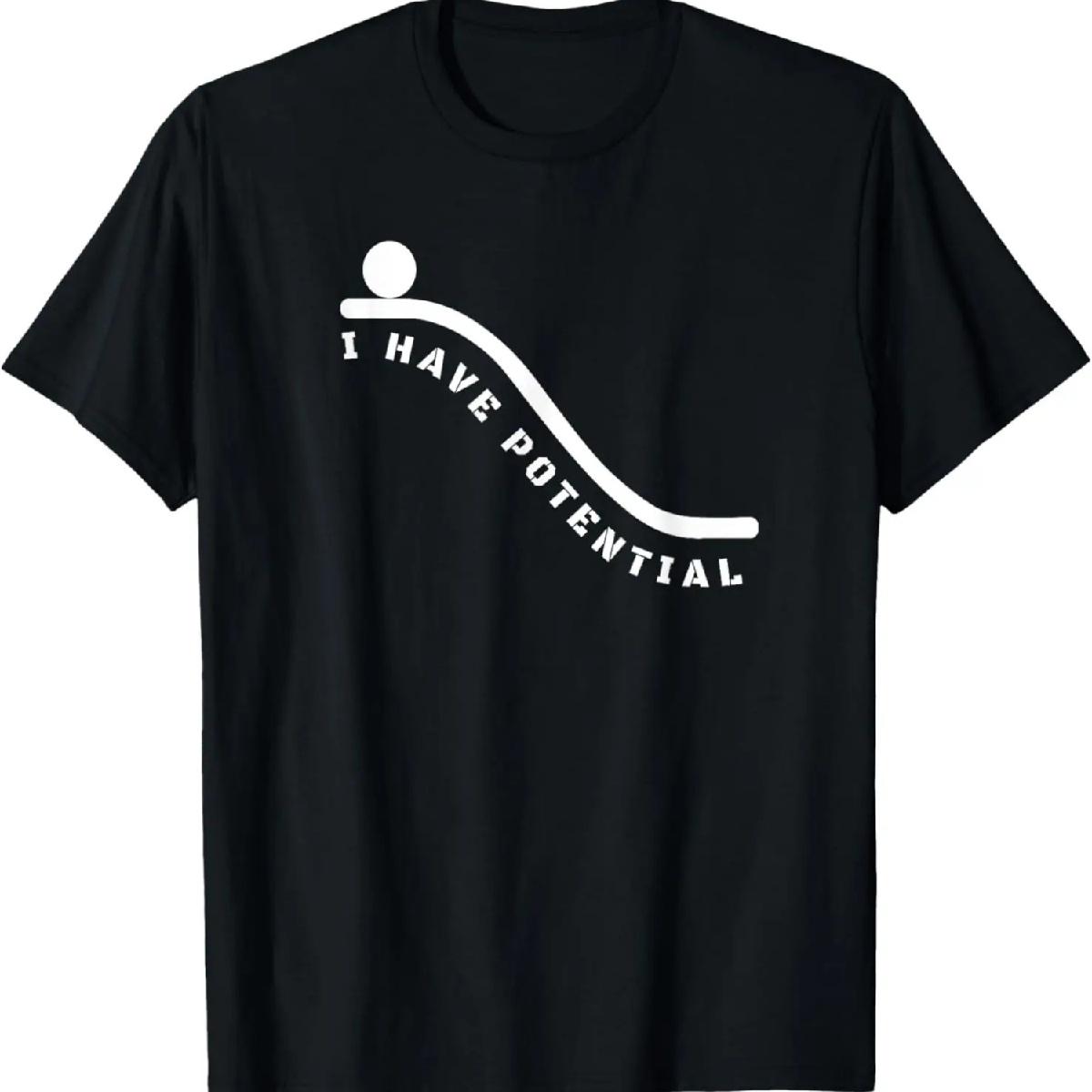 Футболка  У меня есть потенциальная энергия  - Забавная футболка для физиков-ботаников XXXXXL разноцветный