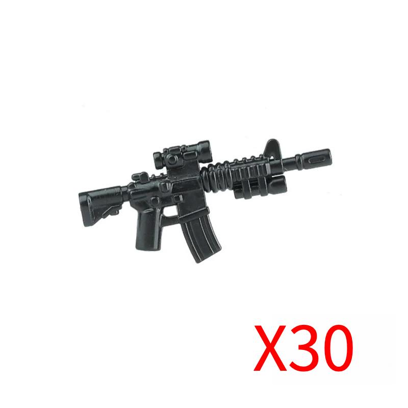 Military Soldiers Figures Weapons Building Blocks Accessories Two-color Guns Assault Sniper Rifles M16 M4 Model Bricks Toy Gift