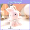 Fluffy Bunny Pendant With Short Plush Material For Bag Decor And Accessories