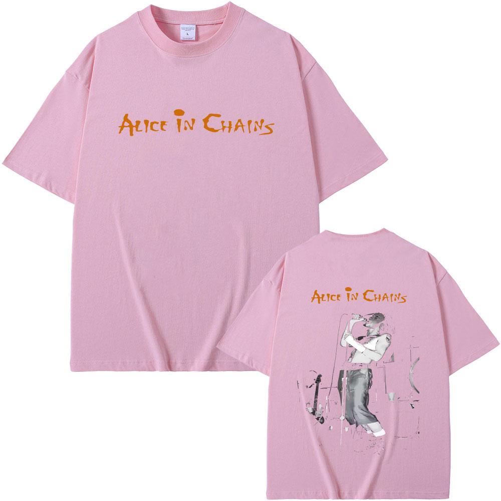 Classic Rock Band Alice In Chains Graphic Tshirts Men Women Retro Gothic Punk Streetwear Unisex Oversized Short Sleeve T Shirts
