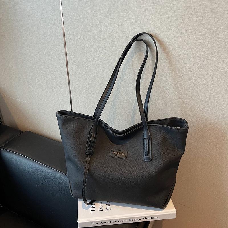 Summer new large-capacity contrasting color tote bag fashion shoulder bag underarm bag casual shopping bag