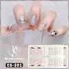 Nail Art French Nail Decals 3D Nails Polish Wraps Gel Nail Stickers Set Gel Full Nail Wraps  Nail