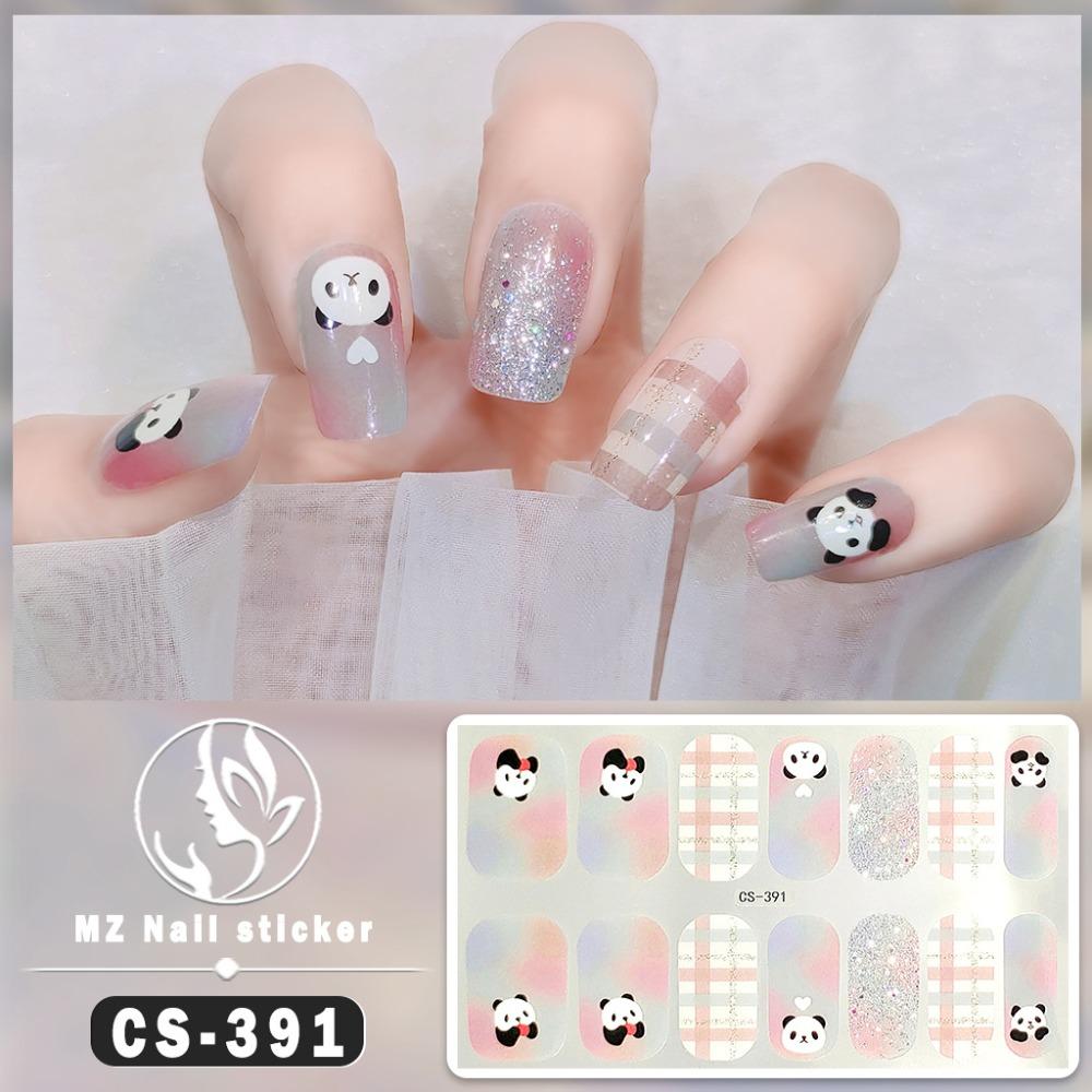 Nail Art French Nail Decals 3D Nails Polish Wraps Gel Nail Stickers Set Gel Full Nail Wraps  Nail