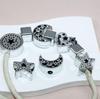 Silver Moon and Star Charms for Jewelry, Shoelaces, and Bags