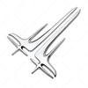 1Pairs 3D ABS Black Silver Car Side Fender Emblem Badge Sticker Decals For Mercedes Benz C200L E260L E300L E350L Accessories RY1