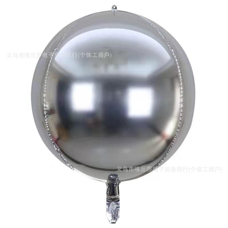 4D Aluminum Film Balloon 18-Inch Three-Dimensional Round Floating Sky Wedding Outdoor Photo Wedding Birthday Party Decoration Balloon
