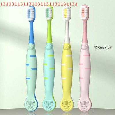 8 Pcs 2-in-1 Portable Extra Soft Teeth Cleaning Tool for Adult Travel Soft Bristle Toothbrush with Tongue Scraper