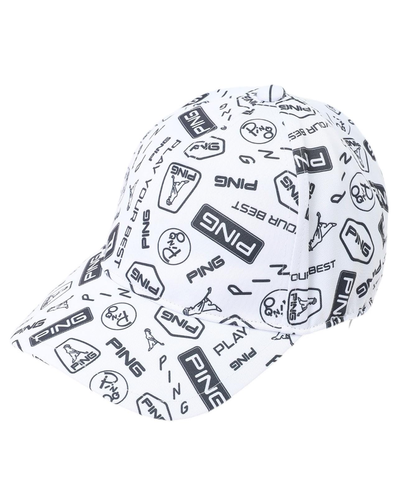 

[Pin Apparel] Men s Cap (All-over Print, Size Adjustable) Golf Hat 621-5187203 030White x Navy FR