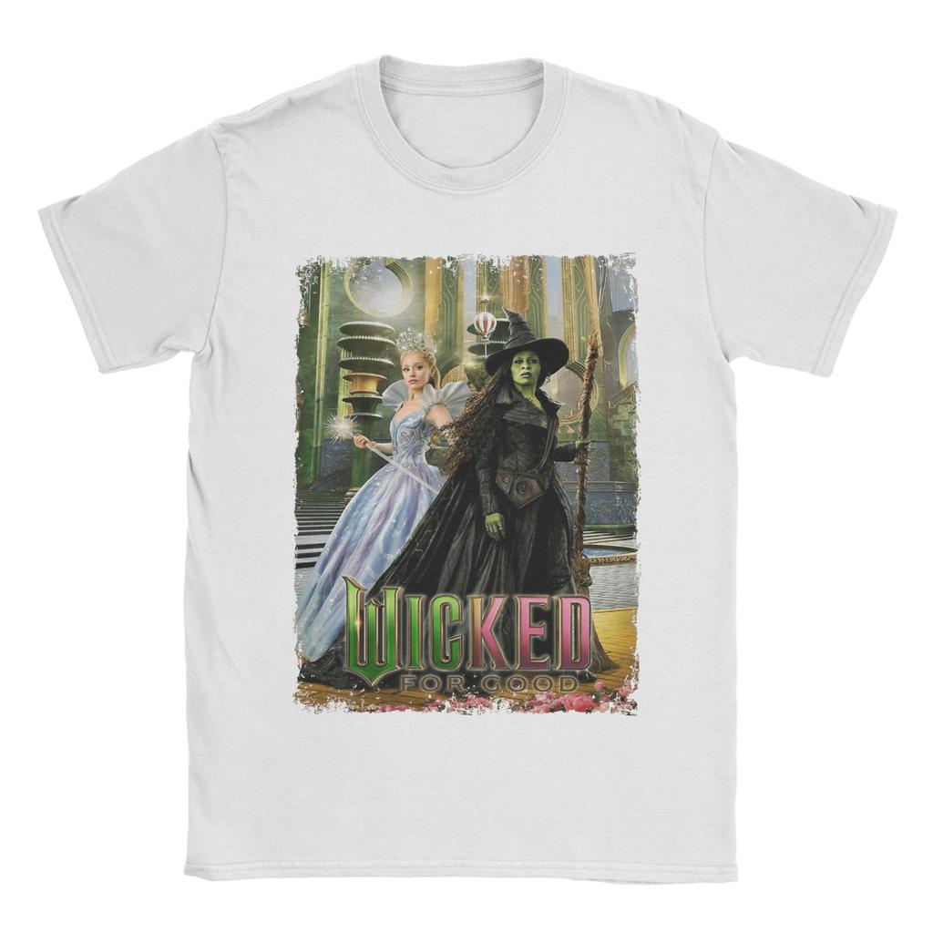 Aesthetic Wicked For Good Movie T Shirt Unisexs 100 Cotton Novelty TShirt Crewneck Tee Shirt Short Sleeve Tops Plus Size