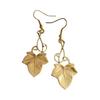 Vintage Maple Leaf Long Earrings Inspire By Elegant Styles Featuring Oil Drip Designs Accessory for Fashionable Women