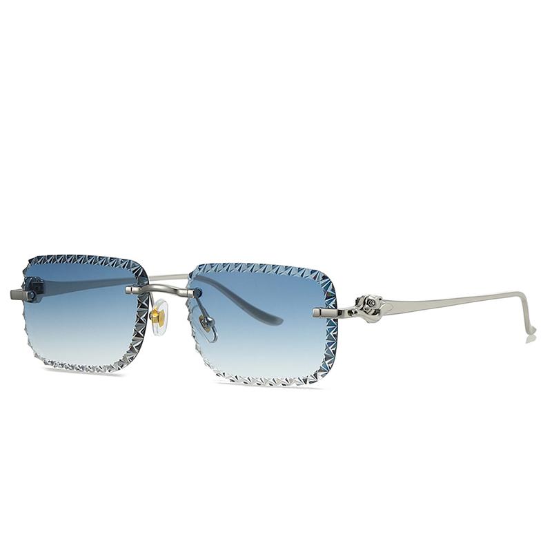 

New Fashion Brand Luxury Designer 2026 Sunglasses Women Men Leopard Vintage Rimless Top Shades Glasses Elegant Trendy Sunglasses
