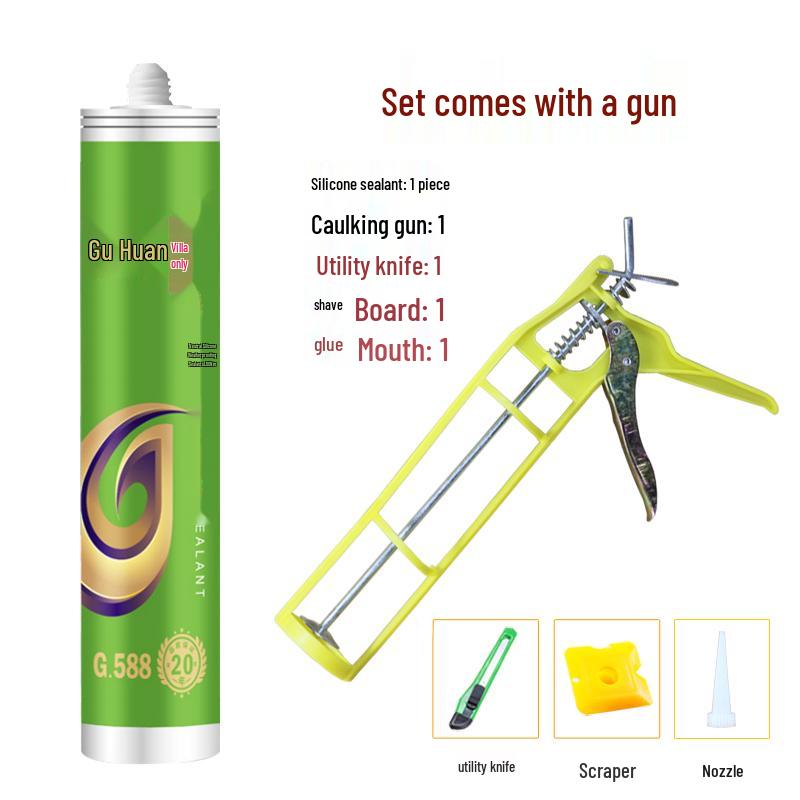 GuHuan 793 Neutral Silicone Sealant: Waterproof, Mildewproof, Weatherproof - Available In White, Transparent, and Gray.
