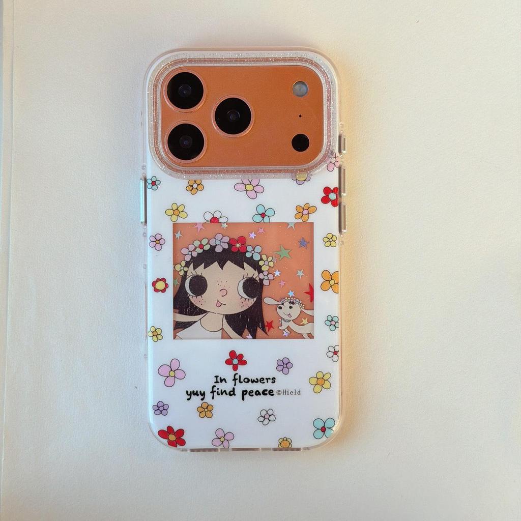 Anime Little Girl Flower iPhone 17 Pro Max Case - Anti-fall for Apple 16/15/14