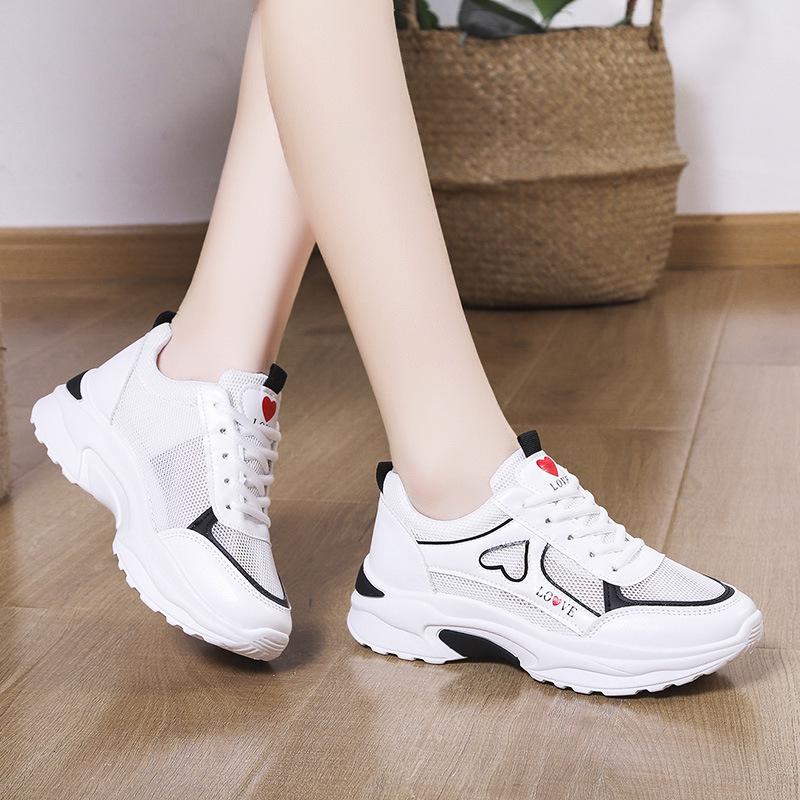 Dad Shoes Girl 2025 Spring and Summer New Muffin Single Shoes Versatile Fashion Thick Sole Height Increase Comfortable Casual White Shoes