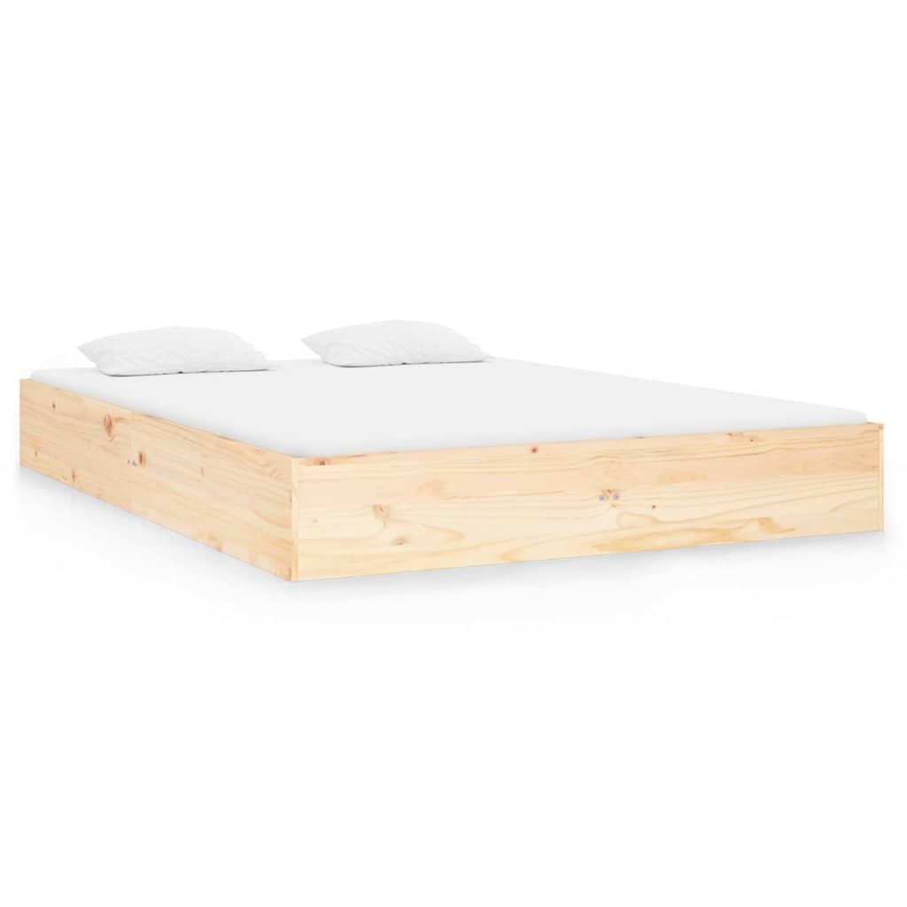 vidaXL Massivholzbett 140x190 cm