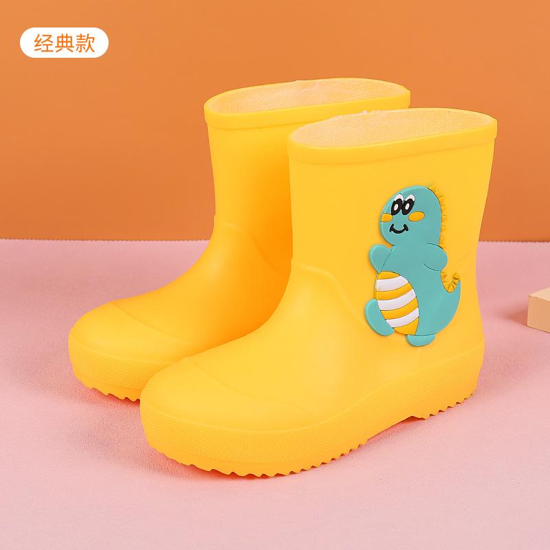 Girls' And Boys' Zippered Rain Boots For Summer Children - Waterproof PVC Anti-Slip Soles Rain Boots