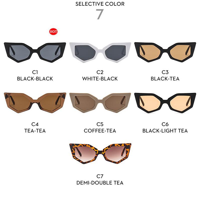 Irregular Sexy Cat Eye Sunglasses Women Men Personality Premium Feel Sun Glasses Daily Commute Travel Glasses