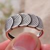 Fashion Round Circle Thai Silver Female Rings For Women Best Christmas Gift 2023 No Fade Cheap