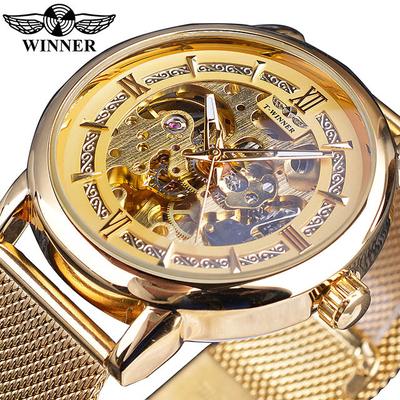 Winner Hombres Moda y Ocio Movimiento Mecánico Hueco Reloj Mecánico Automático